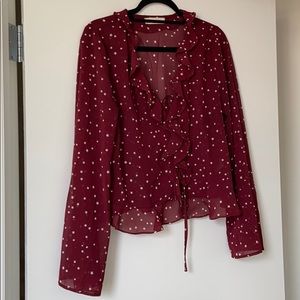 Red and White star long sleeve